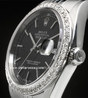 Rolex Datejust Diamonds 16220 Jubilee Quadrante Nero Ghiera Diamanti 
