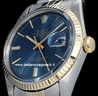 Rolex Datejust 1601 Bracciale Jubilee Quadrante Blu