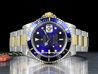 Rolex Submariner Data 16613 Oyster Quadrante Blu Purple