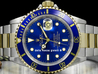 Rolex Submariner Data 16613 Oyster Quadrante Blu