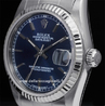 Rolex Datejust Medio Lady 31 78274 Oyster Quadrante Blu