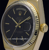 Rolex Day-Date Oysterquartz 19018 Oro President Quadrante Nero