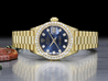 Rolex Datejust Lady Oro 69138 President Quadrante Blu Diamanti Ghiera Diamanti