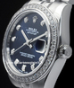 Rolex Datejust Medio Lady 31 178384 Jubilee Quadrante Blu Ghiera Diamanti