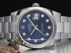 Rolex Datejust 126234 Oyster Quadrante Blu Diamanti