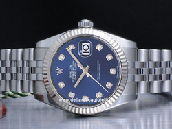 Rolex Datejsut Medio Lady 31 178274 Jubilee Quadrante Blu Diamanti