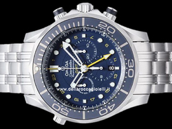 Omega Seamaster Gmt Diver 300M Co-Axial Chronograph 21230445203001  Quadrante Blu