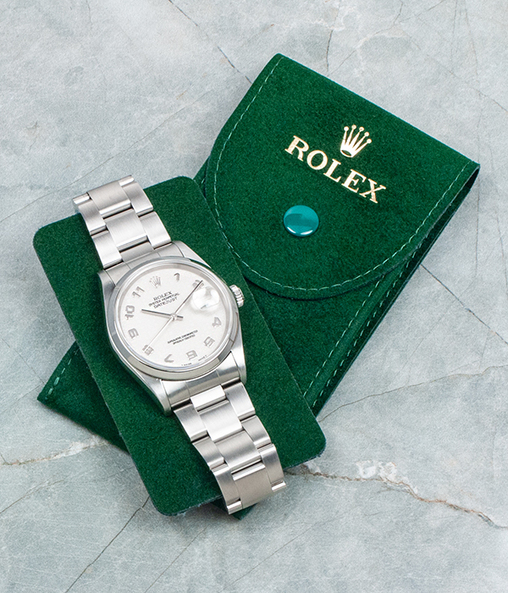 Rolex Oyster Perpetual Date ref. 1501 34mm - Black Dial - Oyster brace –  Debonar Watches Sp. z o.o