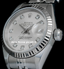 Rolex Datejust Lady 26 Jubilee Bracelet Silver Diamonds Dial 79174 