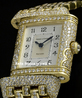 Jaeger LeCoultre Reverso Florale Tiare Lady 2651404 Gold and Diamonds Watch Silver Arabic Dial