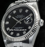 Rolex Datejust 16234 Jubilee Bracelet Black Diamonds Dial