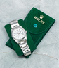 Rolex Datejust 36 Argento Tapisserie Oyster 16200 Silver Lining 