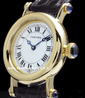 Cartier Diabolo Gold Watch White Roman Dial