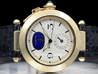 Cartier Pasha 38mm Moon Phases 0088 Gold Watch Ivory Dial 