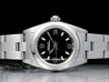 Rolex Oyster Perpetual Lady 76080 Oyster Bracelet Black Arabic 3-6-9 Dial
