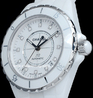Chanel J12 White Ceramic H1629 White Diamond Dial