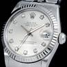 Rolex Datejust 31 Jubilee Bracelet Silver Diamonds Dial 68274 