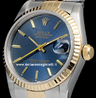 Rolex Datejust Medium Lady 31 68273 Jubilee Bracelet Blu Dial