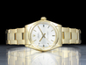 Rolex Oyster Perpetual Medium 6748 Gold Watch White Pearl Dial
