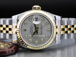 Rolex Datejust Lady 179173 Jubilee Bracelet Silver Diamonds Dial