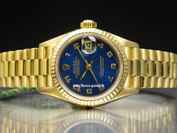 Rolex Datejust Lady 26 Gold Oyster Bracelet Blue Jubilee Arabic Dial 69178 