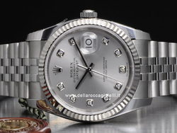 Rolex Datejust 126234 Jubilee Bracelet Silver Diamonds Dial