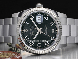 Rolex Datejust 126234 Oyster Bracelet Black Arabic Concentric Dial 