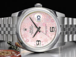 Rolex Datejust 126200 Jubilee Bracelet Pink Floral Dial