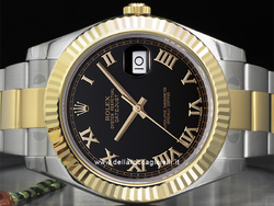 Rolex Datejust II 116333 Oyster Bracelet Black Roman Dial