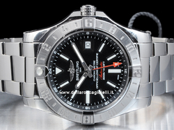 Breitling Avenger II Gmt Stainless Steel Watch A3239011 Black Dial