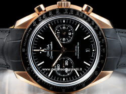 Omega Speedmaster Moonwatch Co-Axial Pink Gold and Ceramic 31163445101001 Black Dial