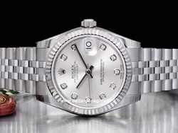 Rolex Datejust Medium Lady 31 178274 Jubilee Bracelet Silver Diamonds Dial